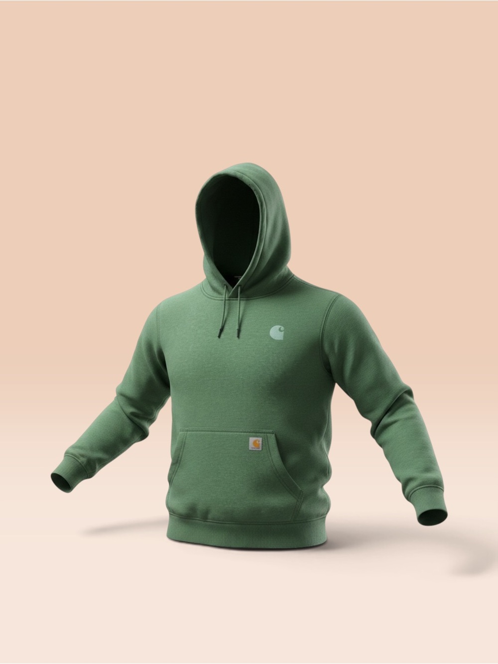 Carhartt Green Hooded Men's Sweatshirt